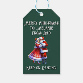 God jul! BEHÅLLA OM DANCING Presentetikett