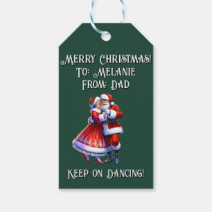 God jul! BEHÅLLA OM DANCING Presentetikett