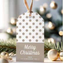 God jul Beige Brown Taupe Polka dots