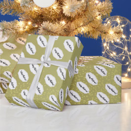 God Jul Beige Och Vit Glitter Presentpapper