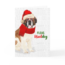 God jul Bernard Hund Fleas NaviDOG