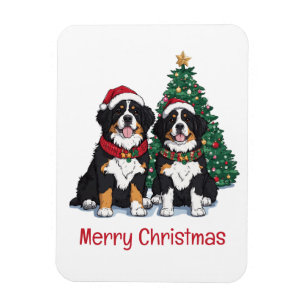 God Jul Berner Sennenhundar Magnet