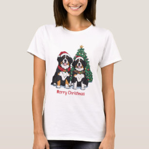 God Jul Berner Sennenhundar T Shirt