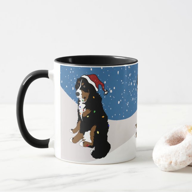 God jul Bernese Mountain Hund Mugg (Med munk)