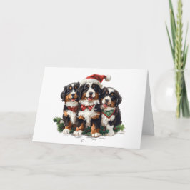 God jul Bernese Mountain Hundar Kort
