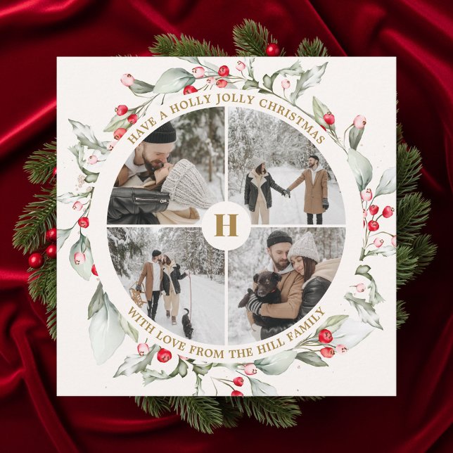 God jul - berries, andningsfoto julkort (Skapare uppladdad)