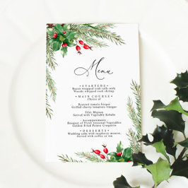 God jul Berries Bröllop Menu Meny