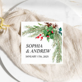 God jul Berries Bröllop Napkins Pappersservett