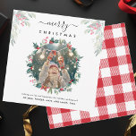God jul Berries Photo Anteckningskort<br><div class="desc">Ett julfotokort som du enkelt kan anpassa. Lägg till fotot och ändra ordalydelsen och namn genom att klicka på knappen "Anpassa".</div>
