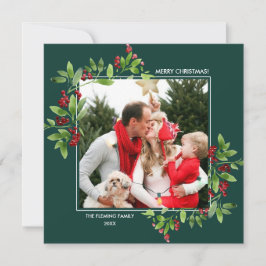 God Jul. Berry Grenar Flat Fotokort Inbjudningar