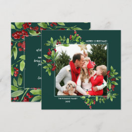 God Jul. Berry Grenar Flat Fotokort Inbjudningar