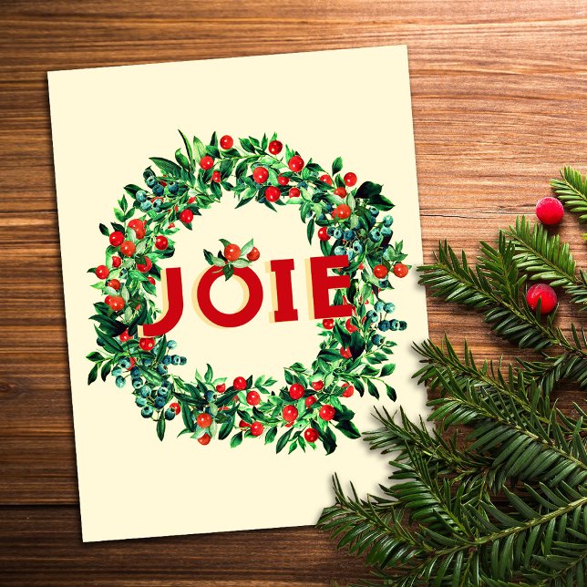 God jul Berry Wandey Joy Vykort (Skapare uppladdad)