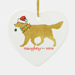 God jul - berusning Naughty men Nice Julgransprydnad Keramik