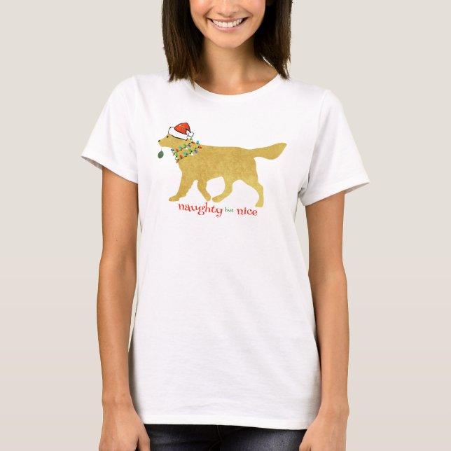 God jul - berusning Naughty men Nice Tee Shirt (Framsida)