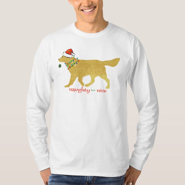 God jul - berusning, Naughty, Nice Manar T Shirt (Framsida)