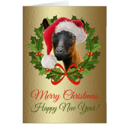 God jul BeSnyOberhasli Goat Art Hälsningskort