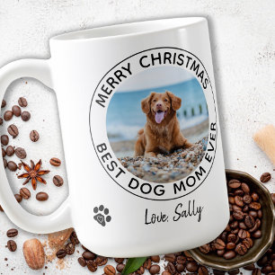 God jul Best Hund Mamma Pet Photo Kaffemugg