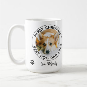 God jul Best Hund Pappa Pet Photo Kaffemugg
