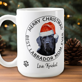 God jul Best Labrador Mamma Alltid Svart lab Kaffemugg