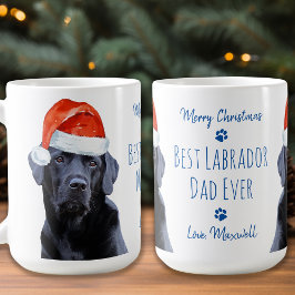 God jul Best Labrador Pappa Alltid Svart lab Kaffemugg