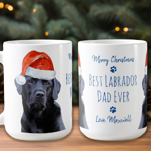 God jul Best Labrador Pappa Alltid Svart lab Kaffemugg