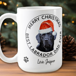 God jul Best Labrador Pappa Alltid Svart lab Kaffemugg