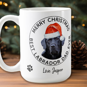 God jul Best Labrador Pappa Alltid Svart lab Kaffemugg