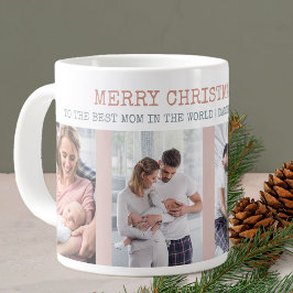 God jul Best Mamma i World 4 Photo Jumbo Mugg