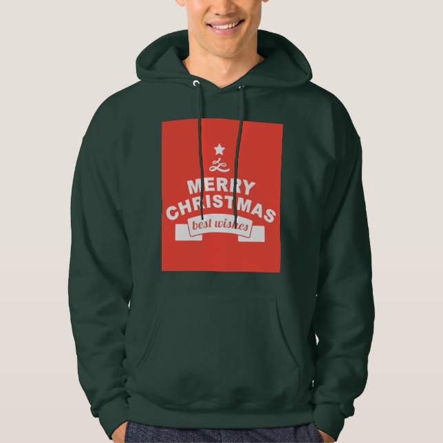 God jul Best Önskemål Hoodie (Framsida)