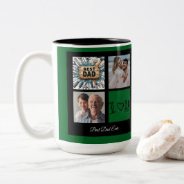 God jul Best Pappa någonsin Fotokollage Två-Tonad Mugg