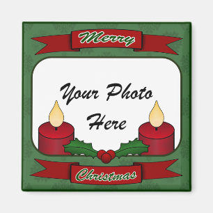 God jul! Beställnings- fotomagnet Magnet