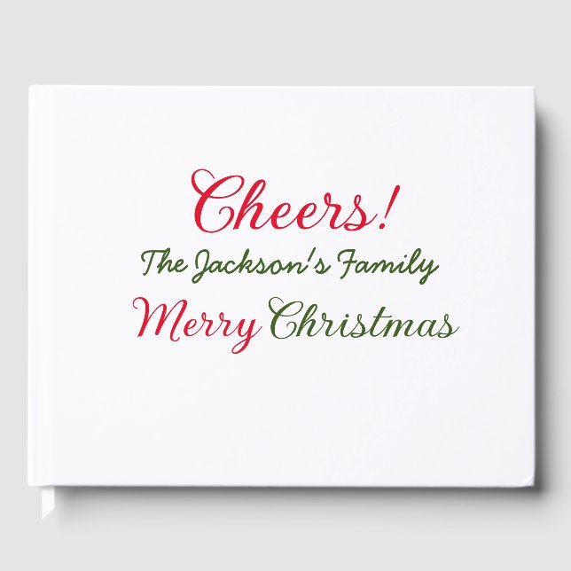 god jul beundrare lägga till namn-textfoto i famil gästböcker (Framsida)