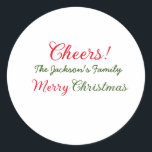 god jul beundrare lägga till namn-textfoto i famil runt klistermärke<br><div class="desc">utformning</div>