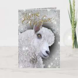God jul Bevackra Angora Goat | BabyGirl Helgkort