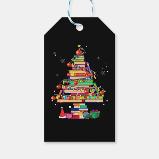 God Jul Biblioteksgran Presentetikett (Framsidan)