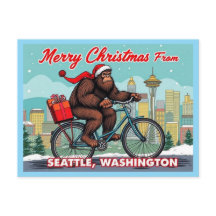 God Jul Bigfoot Från Seattle Washington