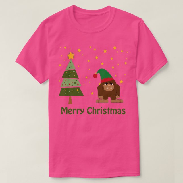 God jul Bigfoot T Shirt (Design framsida)