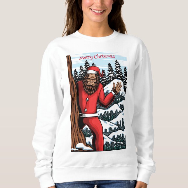 God jul Bigfoot T Shirt (Framsida)