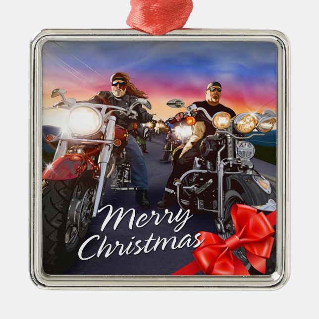 God jul Biker 1 Ornament (Framsidan)