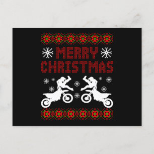 God jul Biker Motocross Motorcycle Gift Vykort