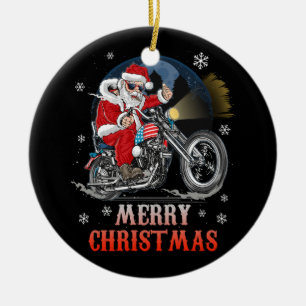 God jul Biker Motorcykel Fläkt Julafton Ho Julgransprydnad Keramik