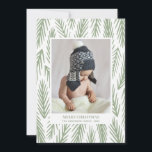 God jul. Bild av Winter grönt gräs mönster Julkort<br><div class="desc">"God jul",  modernt fotokort med grönt gräs mönster för vintertid i helgdag.</div>