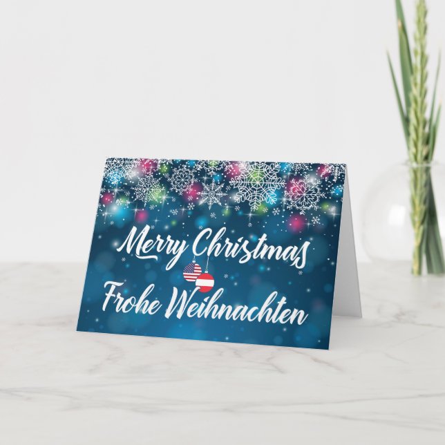 God jul Bilingual Austria Card Helgkort (Framsida)
