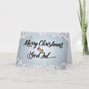 God jul Bilingual Swedish Card Helgkort