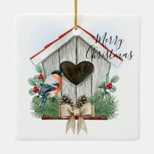 God jul Birdhouse Julgransprydnad Keramik