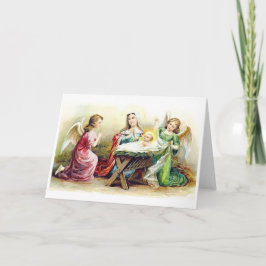 God jul Birth of Kristus Greeting Card Helgkort