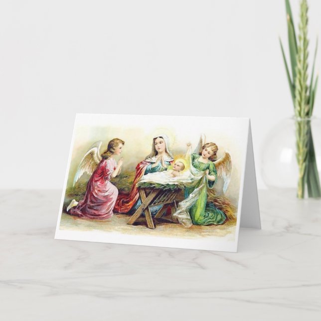 God jul Birth of Kristus Greeting Card Helgkort (Framsida)
