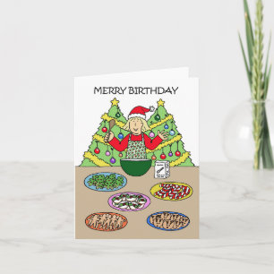 God jul Birthday Dam Baking Kort