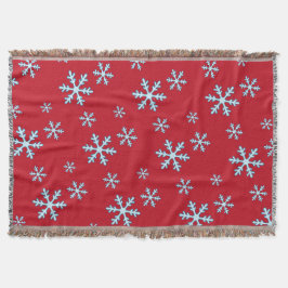 God Jul Blå Snöflinga Högtid Vinter Filt