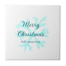 God jul blå snöflingor glitter gnistra  n kakelplatta